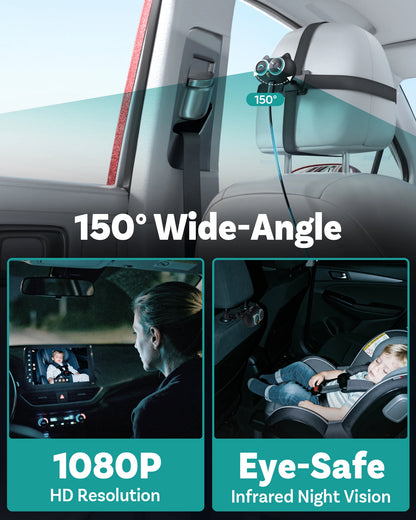 Wireless CarPlay Adapter with 1080P Baby Monitor Camera