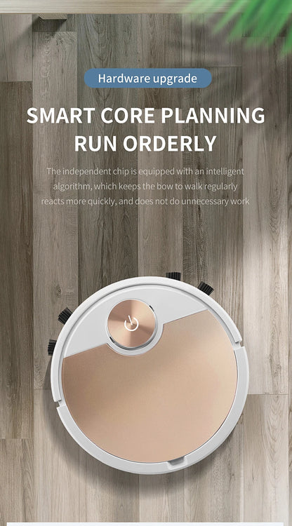 Gold Smart Robot Vacuum with App and Remote Control