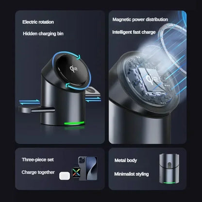 Magnetic Wireless Charging Station for iPhone AirPods and Watch