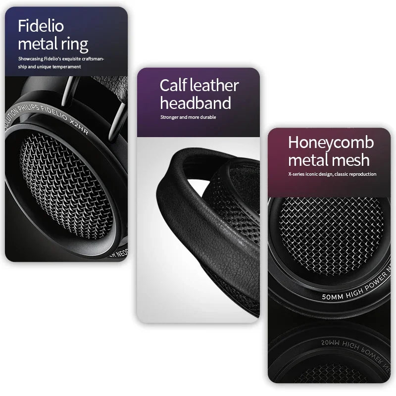 Philips X2HR Wired Studio Headphones with Hi-Res Audio and Comfort Fit