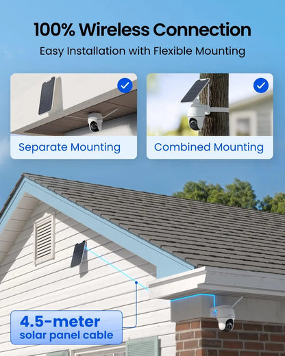 Wireless Outdoor PT Security Camera Set with Smart Detection