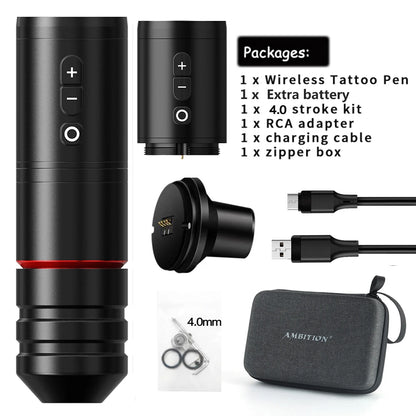 Wireless Tattoo Pen Machine 2400mAh Battery