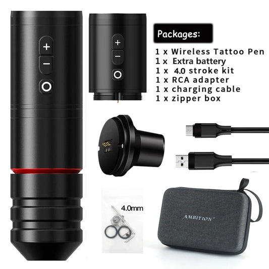 Wireless Tattoo Pen Machine 2400mAh Battery