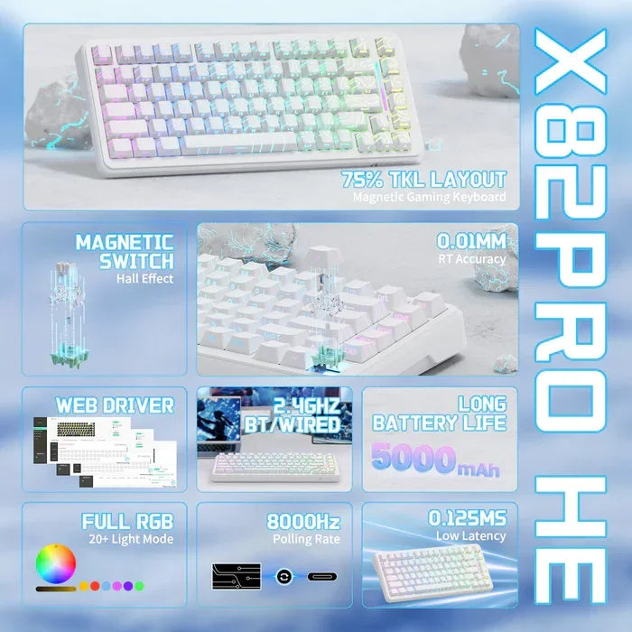 75% Magnetic Switch Gaming Keyboard with 8K RGB