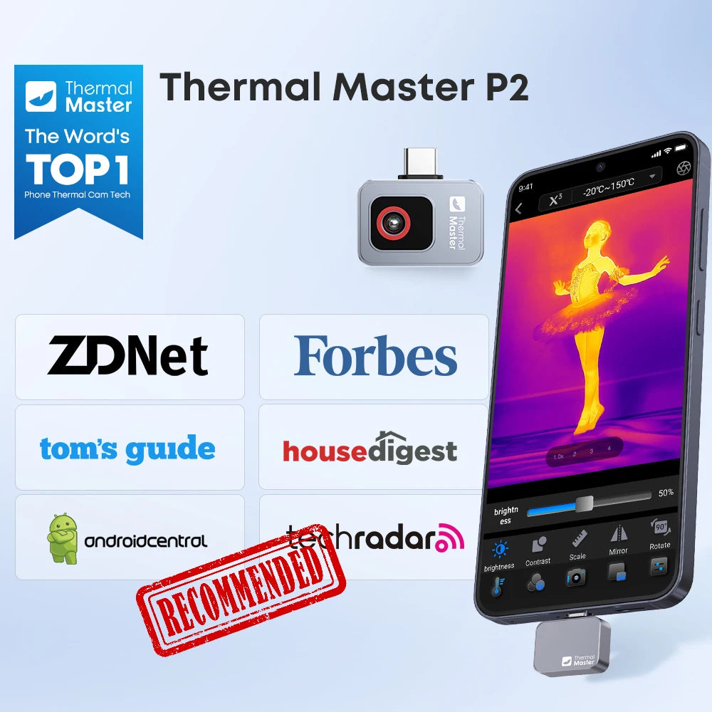 Portable Thermal Imager for Android with 15× Infrared Zoom
