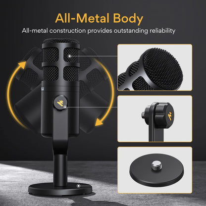 Broadcast-Quality Dynamic Mic XLR Gaming Studio Use