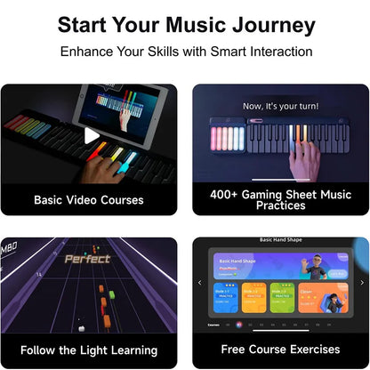 Portable 59-Key Digital Piano with 256 Tones