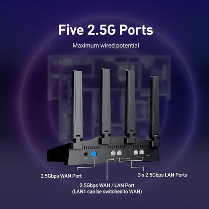 Tri-Band Gigabit WiFi 7 Home Router for Ultra Fast Internet