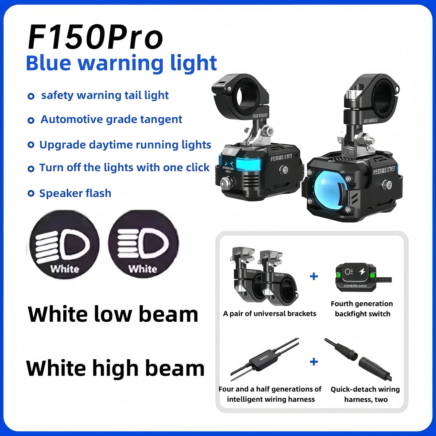 F150Pro Super Bright LED Headlight Blue Control