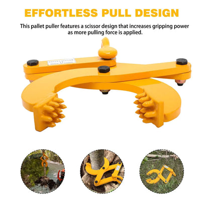 1T Steel Pallet Grabber Puller Clamp Tool