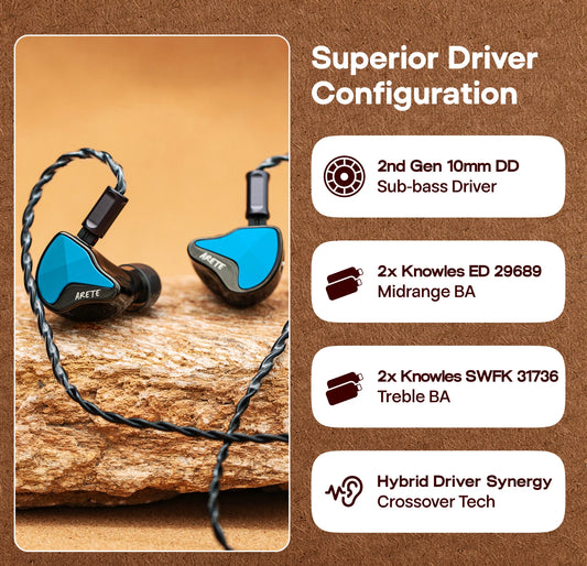 Arete II 2nd Gen Hybrid IEM Earbuds