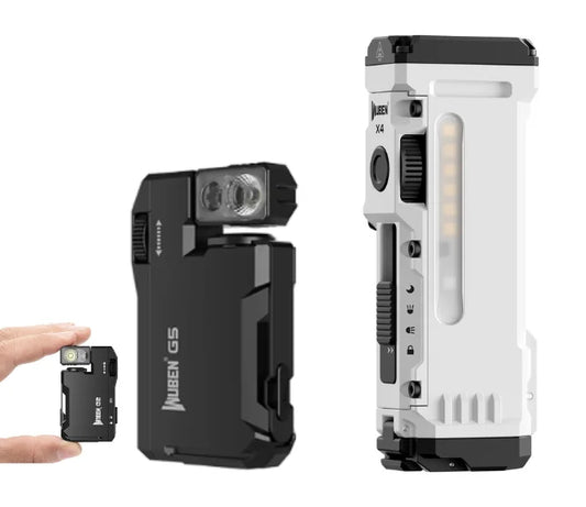 Rechargeable White EDC Flashlight Bundle with Magnetic Tail