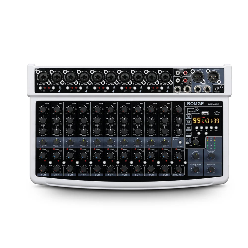 12 Channel Professional Audio Mixer with DSP and XLR