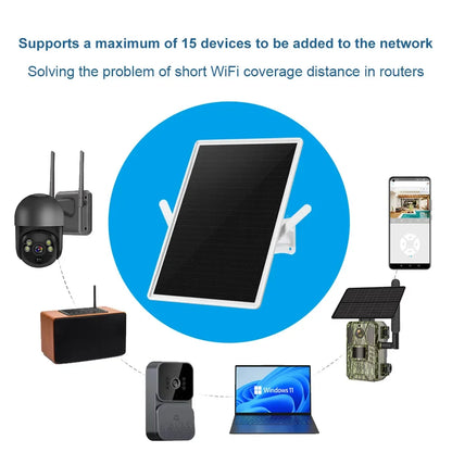 15W Solar WiFi Repeater Outdoor Waterproof 25000mAh