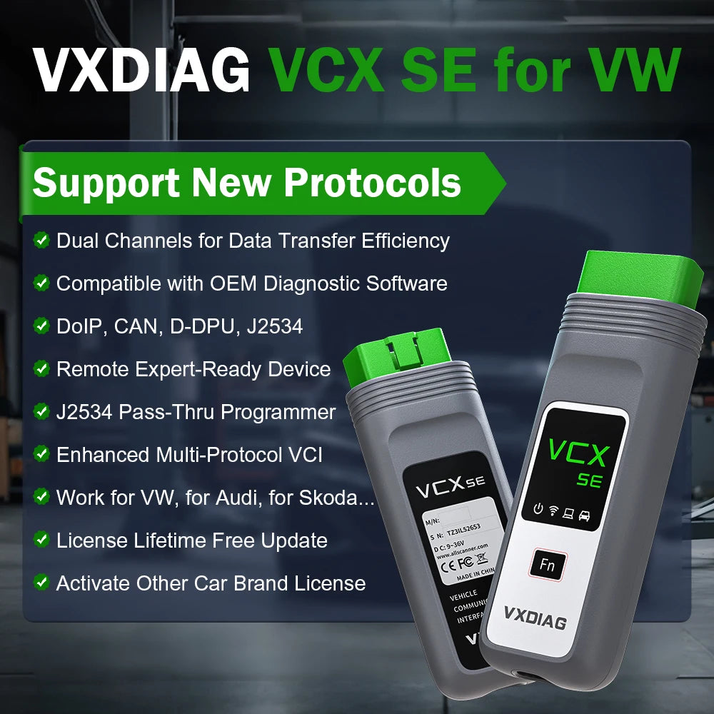 VW VCX SE Car OBD2 Scanner ECU Coding Tool