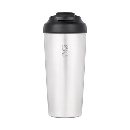 600ml Titanium Vacuum Thermos Cup Insulated Travel Mug Straw