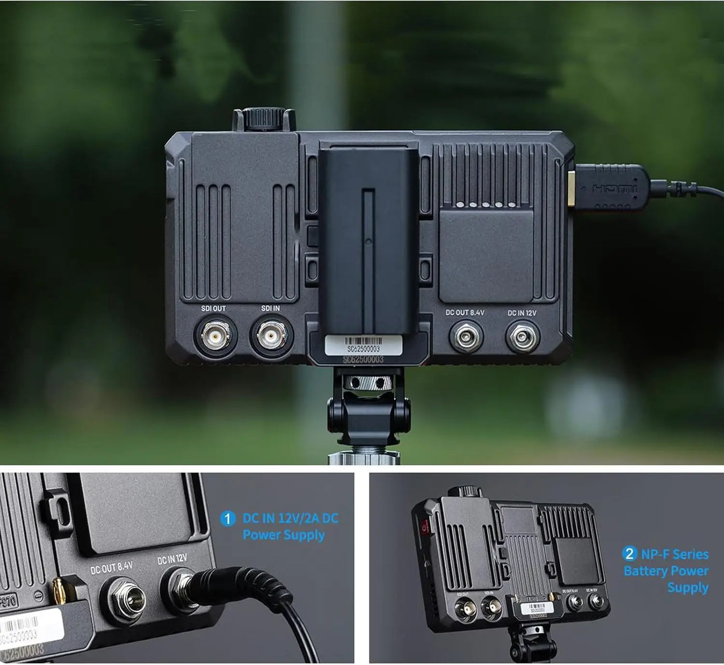 6 Inch 1500 Nits 4K HDMI Camera Monitor Touchscreen