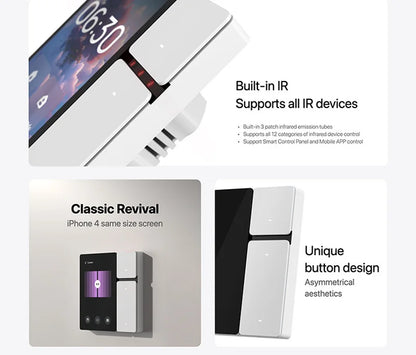 Black Smart Touch Control Panel for Home Automation