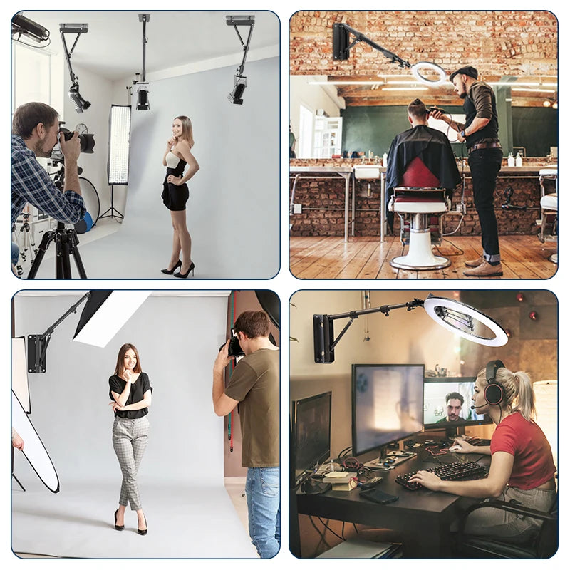 Adjustable LED Ring Light with Wireless Remote and Stand