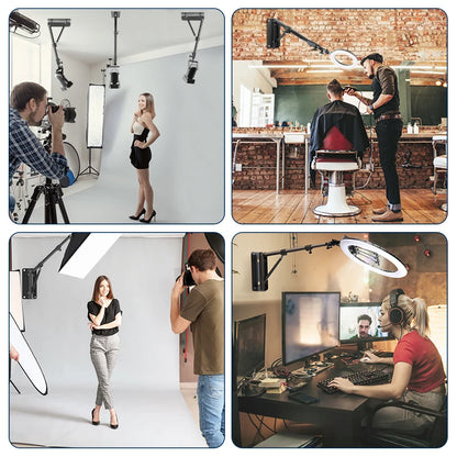 Adjustable LED Ring Light with Wireless Remote and Stand