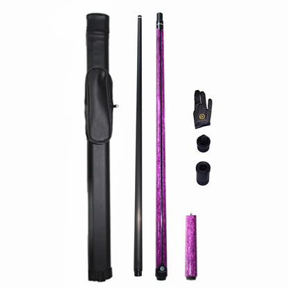 Purple 3K Glossy Pool Cue 11.8mm Pro Low Deflection