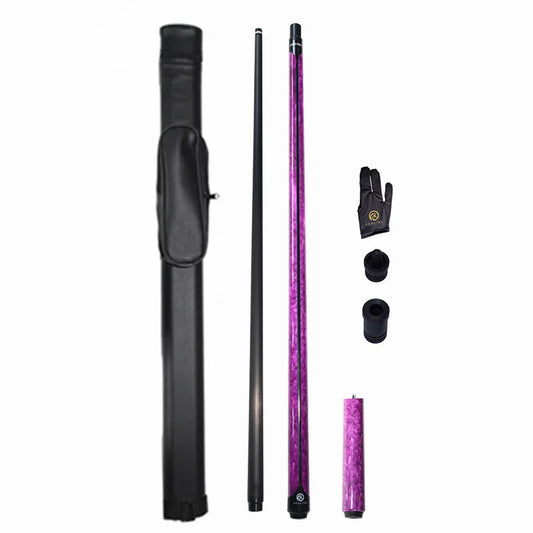 Purple 3K Glossy Pool Cue 11.8mm Pro Low Deflection