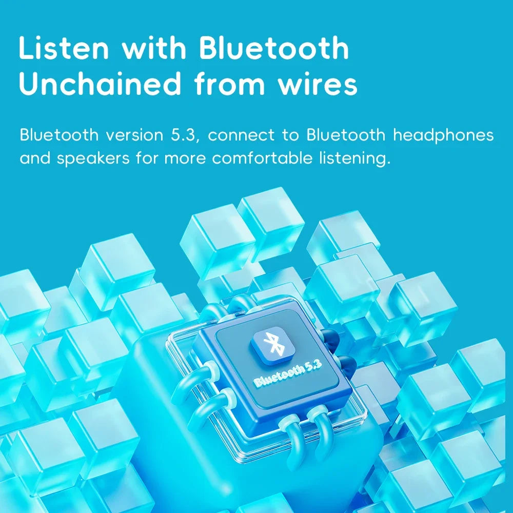 Portable Bluetooth HiFi Audio Player Dual Headphone Output Gold