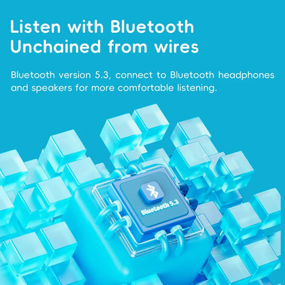Portable Bluetooth HiFi Audio Player Dual Headphone Output Gold