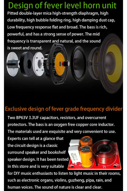 5.5" Loudspeakers for Home Amplifier Audio Setup
