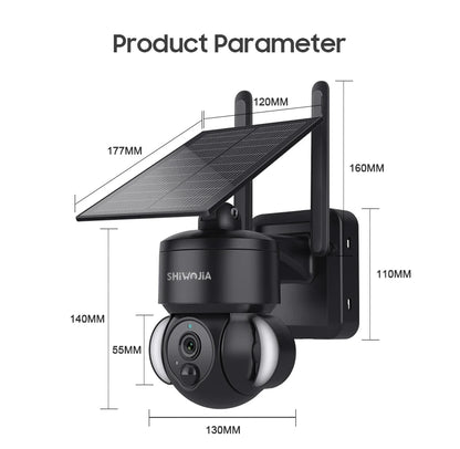 Outdoor Solar WiFi Camera with 64GB Storage and Night Vision