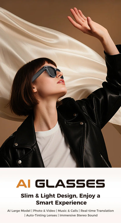2026 Smart Sunglasses Anti-Shake Camera Translation