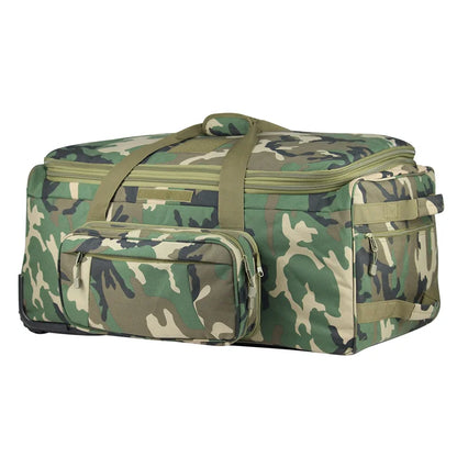 Large 124L Woodland Camo Luggage Duffel with Wheels