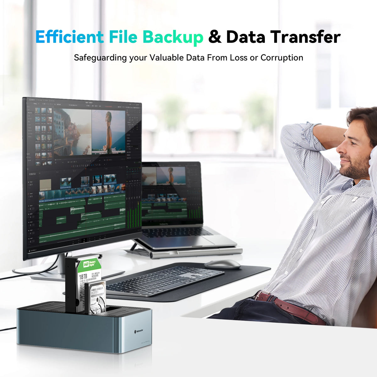 5-Bay External HDD Enclosure Dock with High-Speed Backup