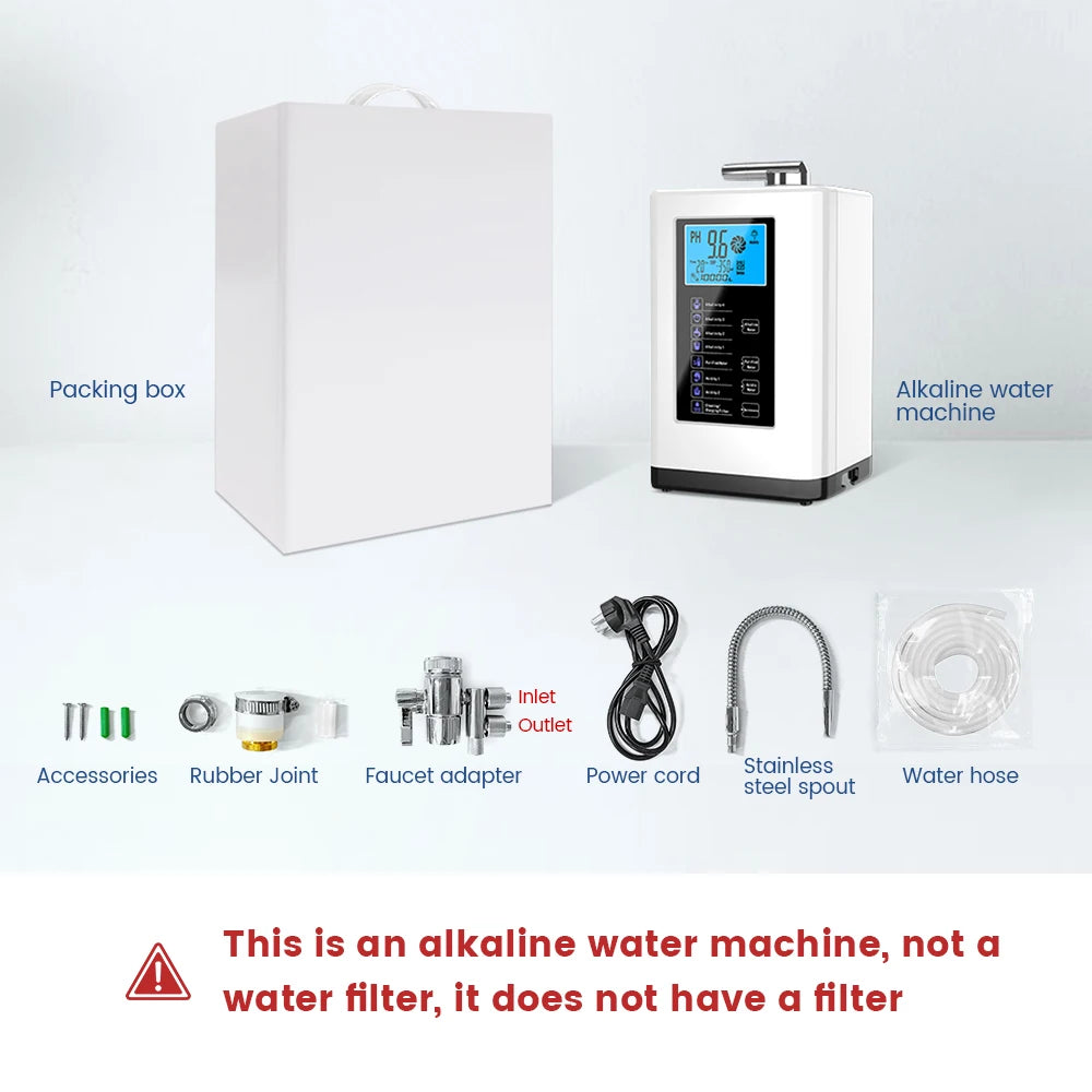 Alkaline Water Ionizer Machine with 5 Platinum Plates