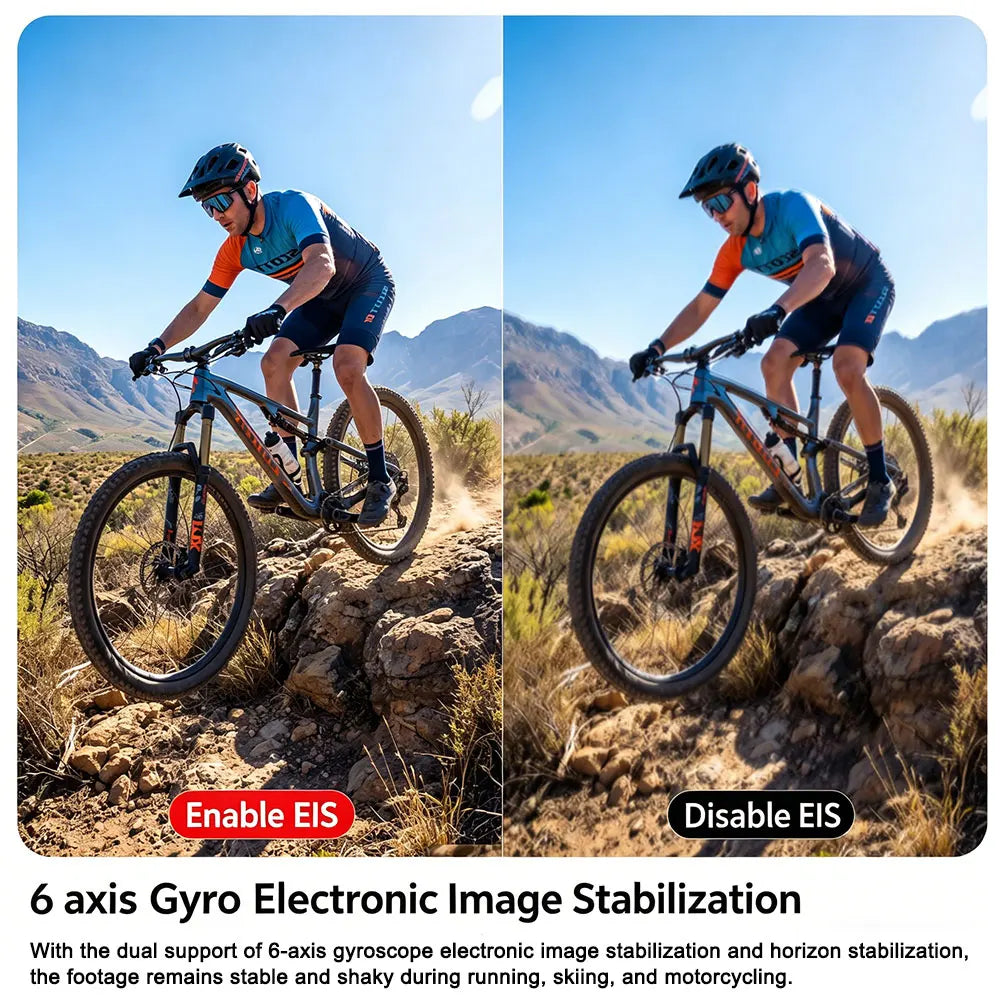5K Dual Screen Action Camera 4K 60FPS 6-Axis Stabilization
