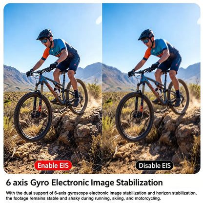 5K Dual Screen Action Camera 4K 60FPS 6-Axis Stabilization