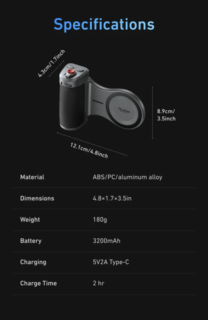 Portable iPhone 17 Pro Max Camera Grip Photography Accessory Kit