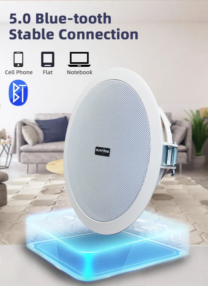 Wireless Ceiling Speaker Set with Amplifier and Passive Units
