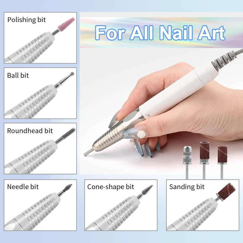 Powerful Nail Cleaner with Brushless Drill Pink