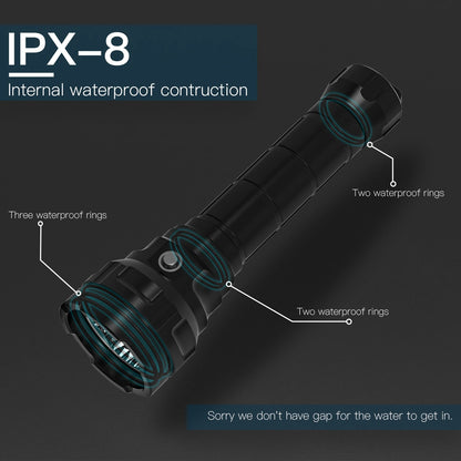 Super Bright Scuba Flashlight 13000 Lumens Waterproof