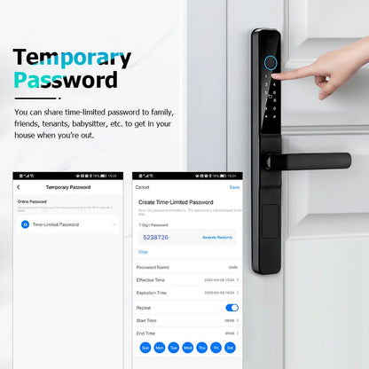 Keyless Sliding Door Lock with Fingerprint & Password