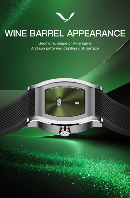 Luxury Automatic Jump Hour Watch Green Dial