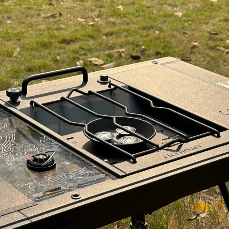 8000W 3 Burner Portable Gas Camping Stove Stainless Steel