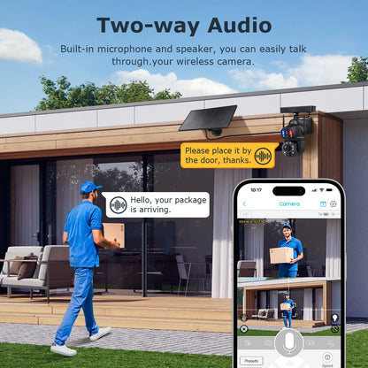Zoom WiFi Outdoor Security Camera 64GB Storage