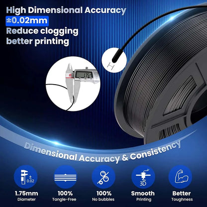 PLA+ 3D Printer Filament 1.75mm 10-Roll 11kg Pack