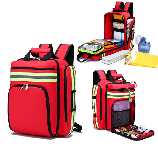 Heavy Duty Red Disaster Relief First Aid Storage Bag