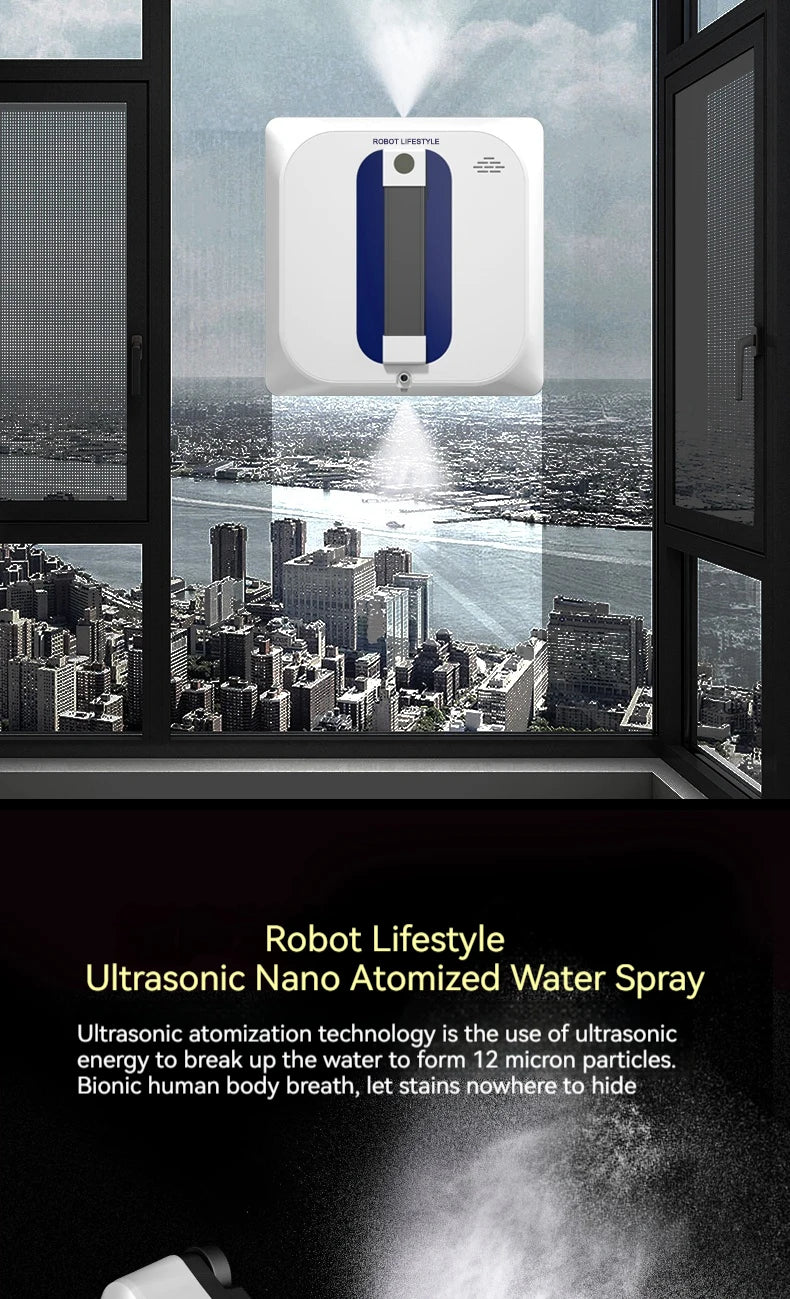 Smart Robotic Window Cleaner with Spray & Edge Detection