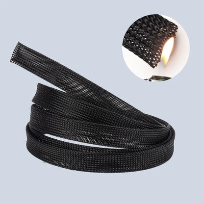 Heavy Duty Braided Cable Sleeving 10m Flame Retardant Tube