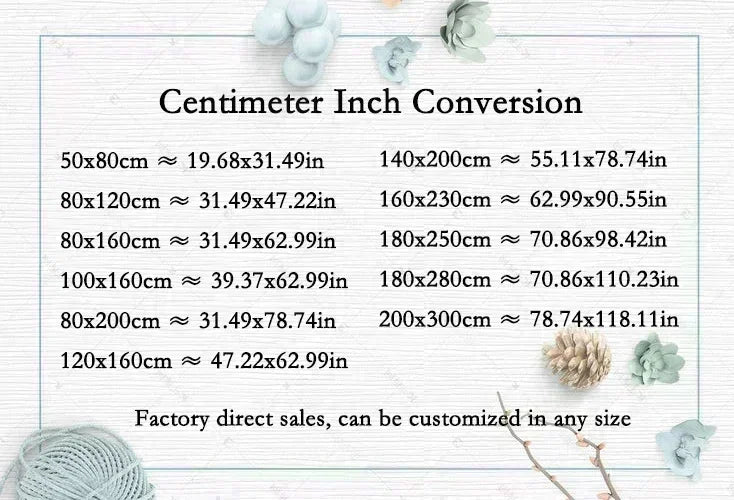 Medium Area Rug 180x250cm Soft Comfortable Mat