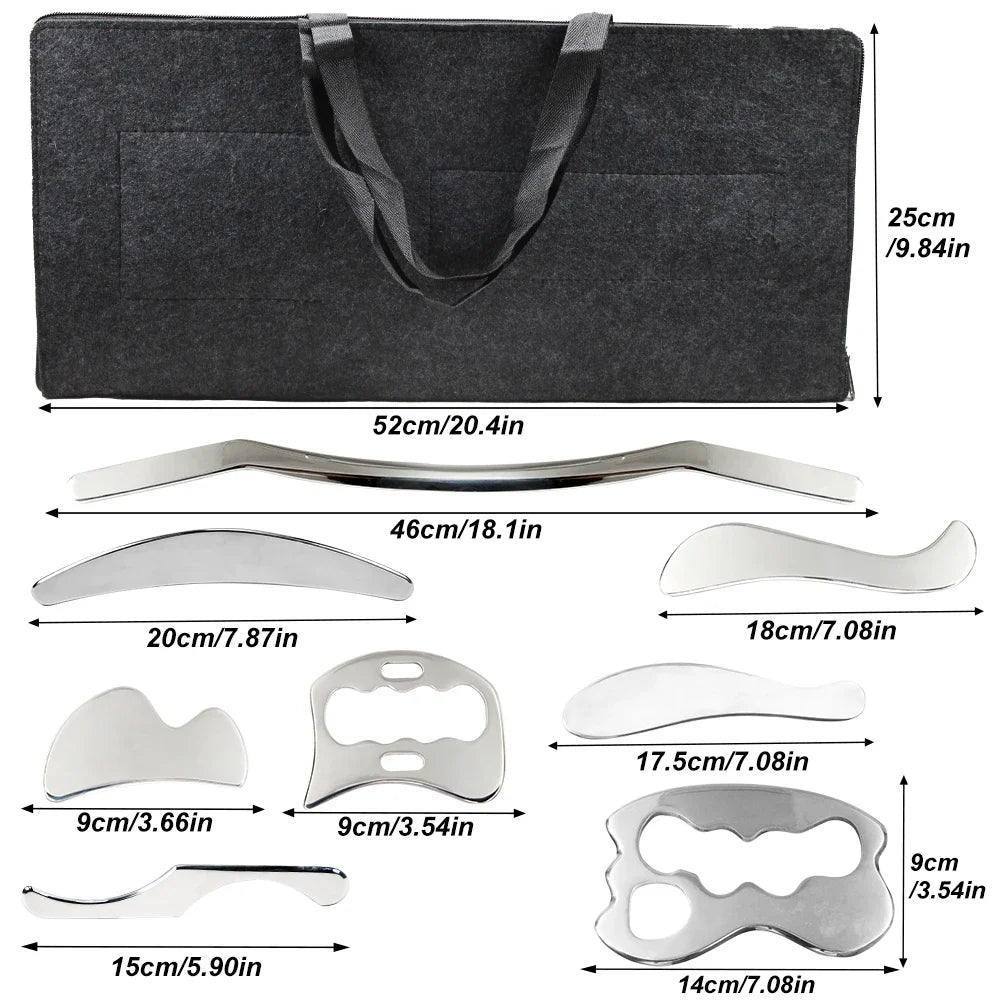 Stainless Steel IASTM Therapy Tool Fascia Muscle Recovery
